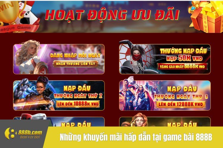 Những khuyến mãi hấp dẫn tại game bài 888B