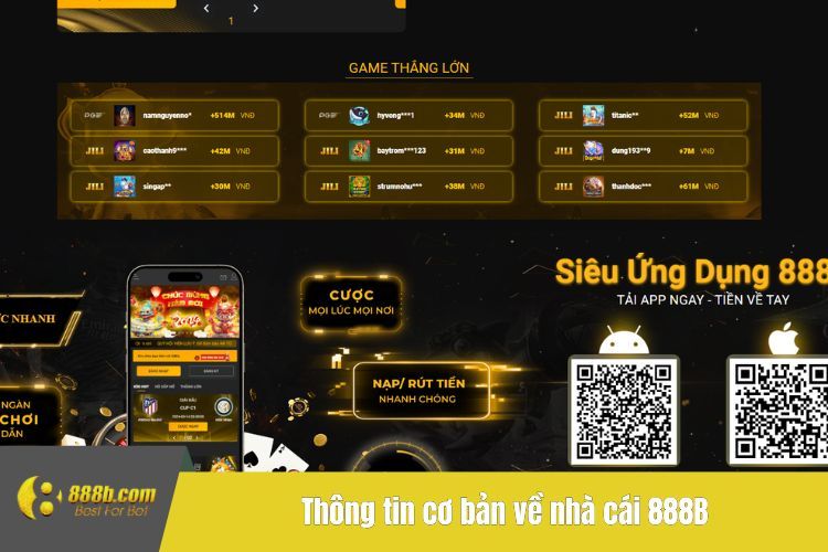 Thông tin cơ bản về nhà cái 888B